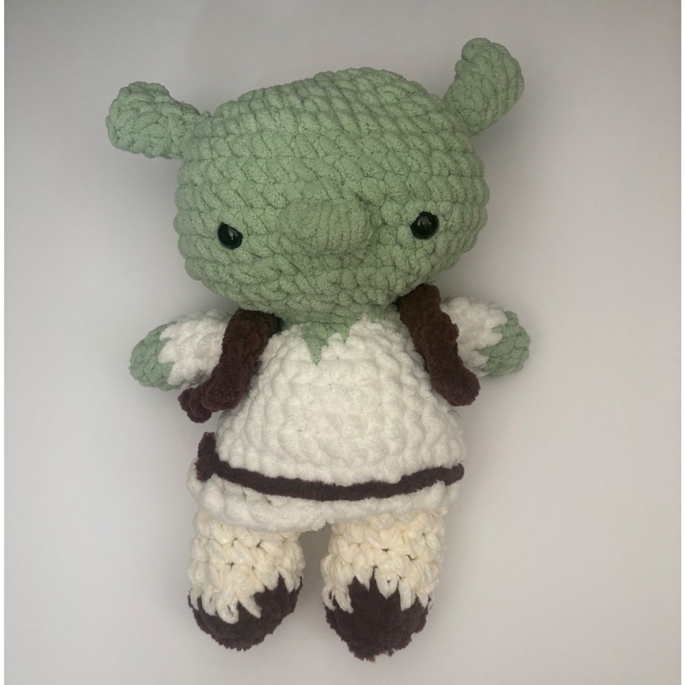 Crochet Shrek Inspired Ogre Plush Amigurumi Soft Knit Stuffed Animal Toy